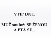 VTIP DNE: MUŽ souloží SE ŽENOU A PTÁ SE