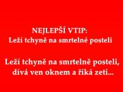 NEJLEPŠÍ VTIP: Leží tchyně na smrtelné posteli