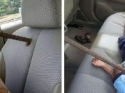 Tyč spadlá z náklaďáku probodla auto. Vzadu bylo čtyřleté batole
